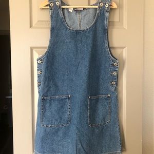 Vintage JL NY Sport Denim Jumper/Pinafore Dress Size L